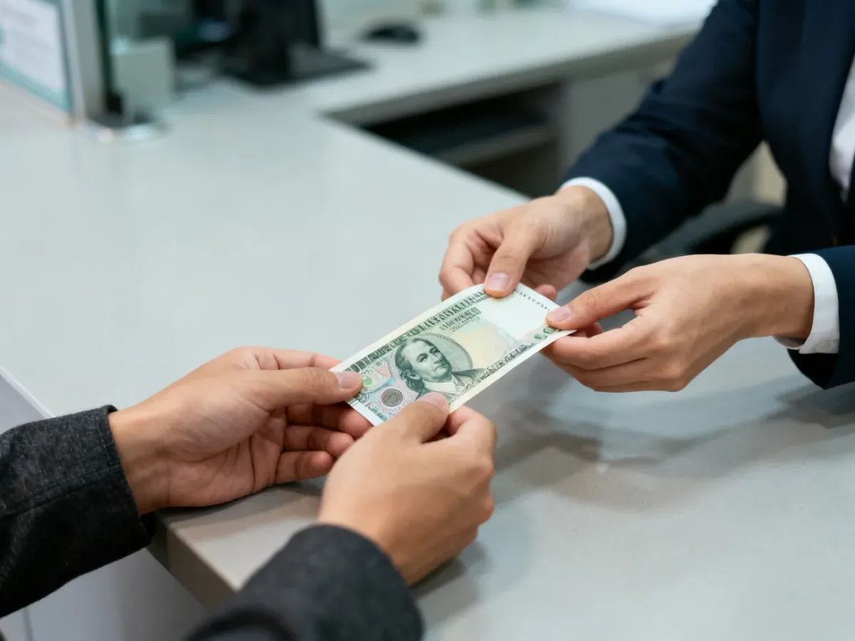 Przekazanie podejrzanego banknotu pracownikowi banku do sprawdzenia